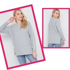 Heather Grey Sweatshirt Long Sleeve 100% Cotton S